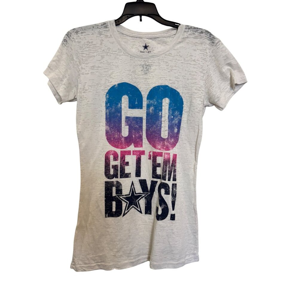 Dallas Cowboys Womens Authentic T-Shirt "Go Get Em Boys" L